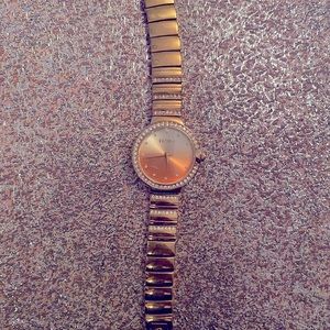 Gold tone watch